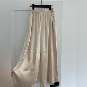 Daily Drills Silk Resort Pants in Cream